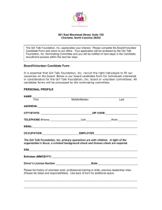 Board/Volunteer Candidate Form