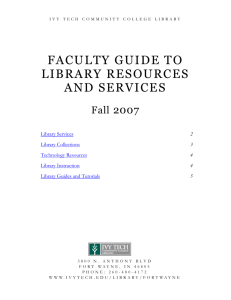 library services - Ivy Tech Community College