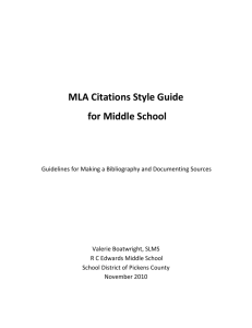 MLA citing your sources guide