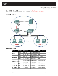 Lab 3.4.3: E-mail Services and Protocols (Instructor Version)