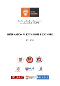 International Exchange Brochure 2015-16