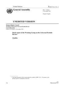 Draft report of the Working Group