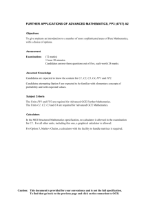 Further Applications of Advanced Mathematics, FP3 (4757) A2