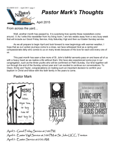 15 April Newsletter - St. John United Church of Christ
