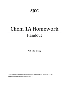 Chem1A Homework (Compiled Package)