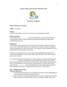 Summer Policy and Procedure Manual for Staff