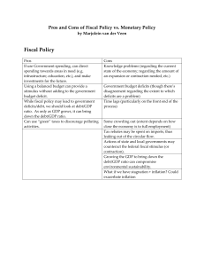 Pros and Cons of Fiscal and Monetary Policy