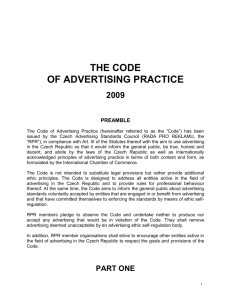 General Principles of Advertising Practice