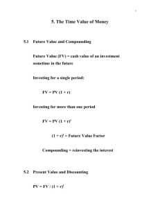 5. The Time Value of Money