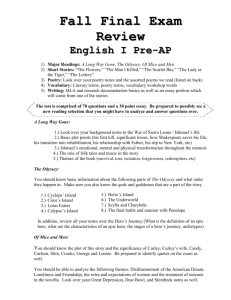 Fall Final Exam Review Sheet English I