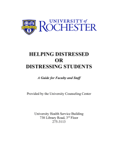 Helping Distressed or Distressing Students
