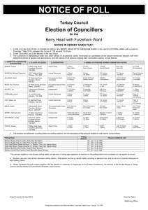 Notice of Poll - Torbay Council