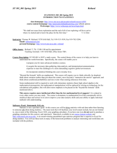 305 Course Information and Syllabus Spring 2015