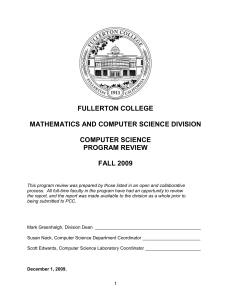 Computer Science - Fullerton College