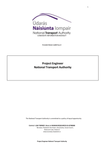 duties and responsibilities - National Transport Authority