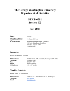 STAT 6201-G - The Department of Statistics | The George