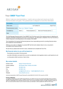 SMSF Fact Find - Artisan Financial Services