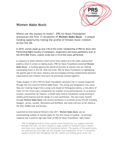 Women Make Music - PRS for Music Foundation