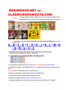BOXINGDVD.NET or CLASSICKNOCKOUTS.COM Exclusive Fights