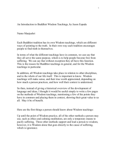 An Introduction to Buddhist Wisdom Teachings