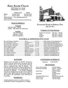 Parish Bulletin July 28th 2013