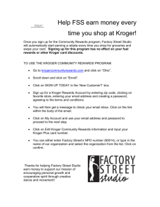 Help FSS earn money every time you shop at Kroger
