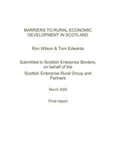 Barriers to rural economic development in Scotland