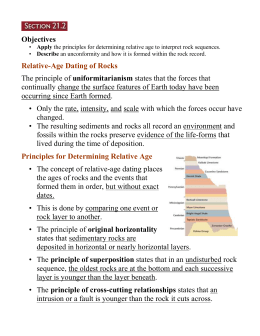 Chapter 21 Section 21.2 Relative Age Hookup Of Rocks Chapter 21 Section 21.2 Relative Age Hookup Of Rocks