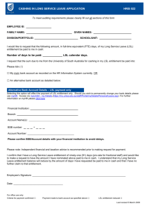022 Cashing in long service leave application