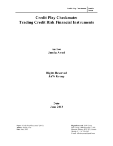 Financial Engineering in Credit