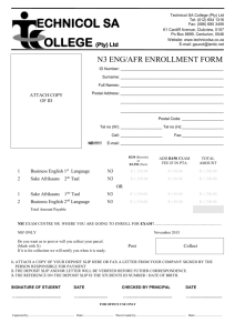 Enrollment form 1