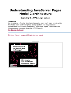 Understanding JavaServer Pages Model 2 architecture