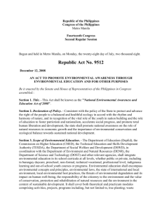 R.A. 9512 - The Environmental Awareness Law