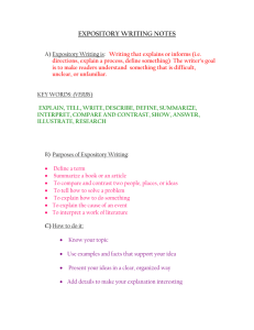 expository writing - East Hanover Schools Online