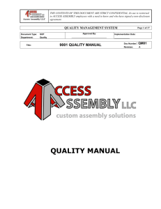 9001 - Quality Manual Rev 11-Jul-07