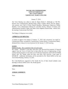 Town Board Minutes January 27, 2016