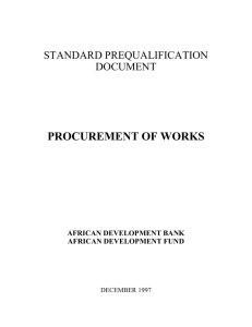 standard prequalification document
