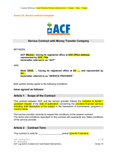 Service contract template