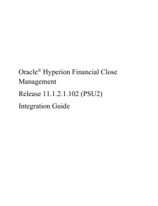 Financial Close Management Release 11.1.2.1 Task