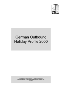 German Outbound Holiday Profile 2000