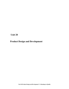 Product Design & Development: The Generic Process for