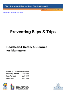 Preventing Slips and Trips