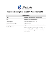 Position Description as at 6th December 2013 Position Details Title