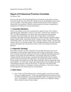 Report of Professional Practices Committee