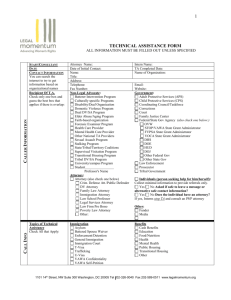technical assistance form - Resource Library and Technical