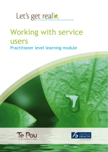 Let's get real: Working With Service Users learning module