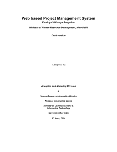 Project management system for Kendriya Vidhalaya Sangathan
