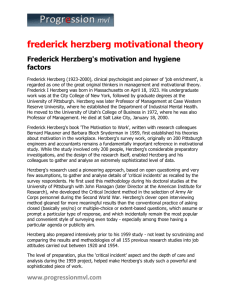 frederick herzberg motivational theory Frederick Herzberg's