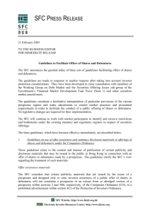 Full Press Release in relation to the issue of the Guidelines