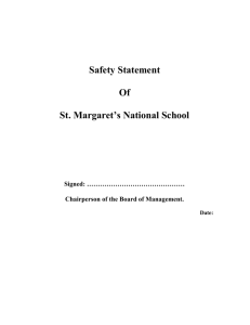 Health and Safety Policy - St. Margaret's National School